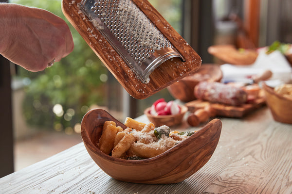 Carved Olive Wood and Stainless Steel Cheese Grater — Broders' Cucina  Italiana