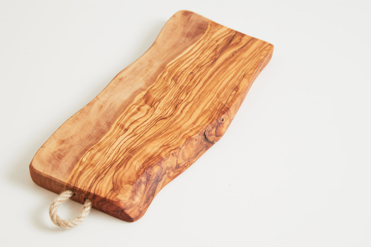 Verve Culture Italian Olivewood Charcuterie Board - with Paddle Handle Medium (13-14'')