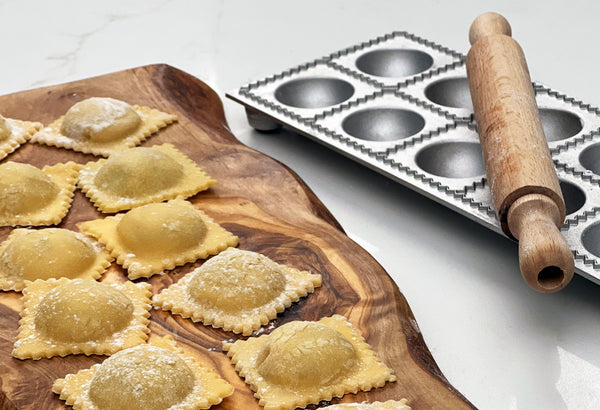 Verve Culture Brass Fluted Pasta & Pastry Wheel for Ravioli