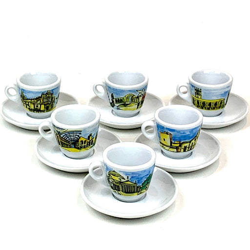 Set of 6 Espresso Cups & Saucer by Joe Frex – My Espresso Shop