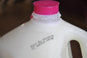 "Best By" date on milk carton