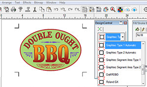 Fig 1: Note the thick border. Select Graphtec Type 1 or Type 2 Automatic.