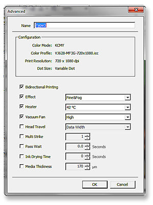Fig 2: Use the Advanced Tab to fine tune your print quality.