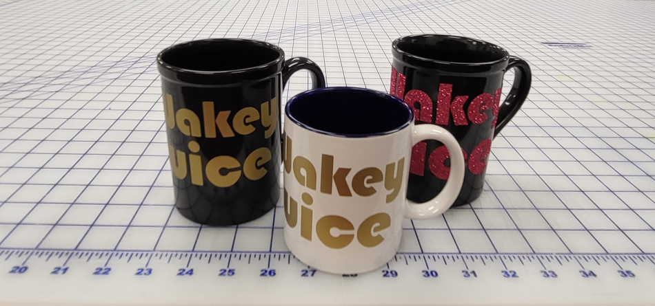 A plain dollar-store or sublimated mug can be decorated with Logical Color HTV