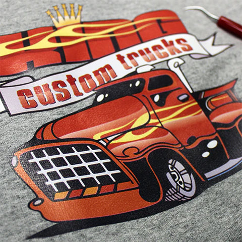 Custom t-shirts can be made with heat transfer vinyl