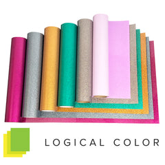 Logical Color GlitterSOFT - Glitter Heat Transfer Vinyl Sheets- 10 in x 36  in