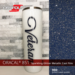 Oracal 851 Sparkling Glitter Metallic - Daffodil Yellow