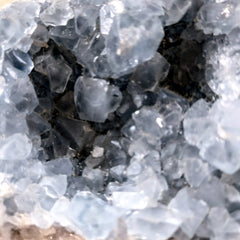 Close up of the crystals of Celestien - Insight Stones