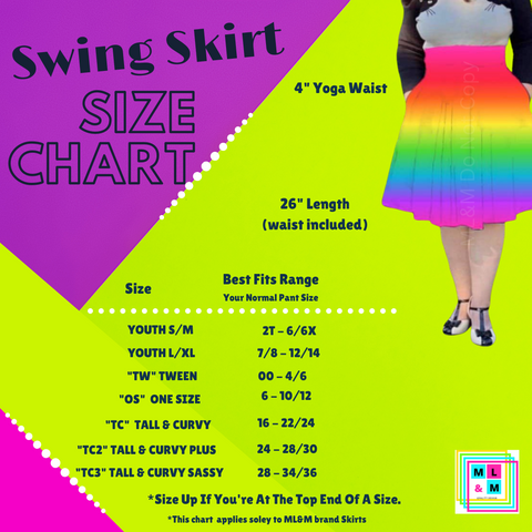 Swing Skirt Size Chart by ML&M