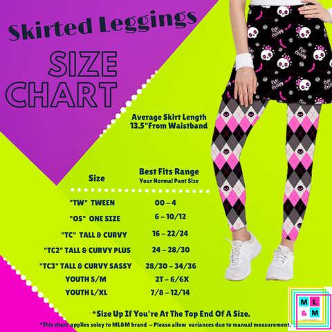 Skirted Leggings Size Chart