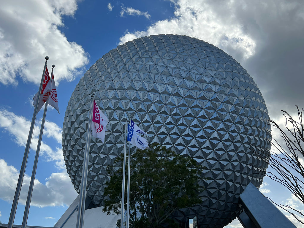 Spaceship Earth With Waving Flags