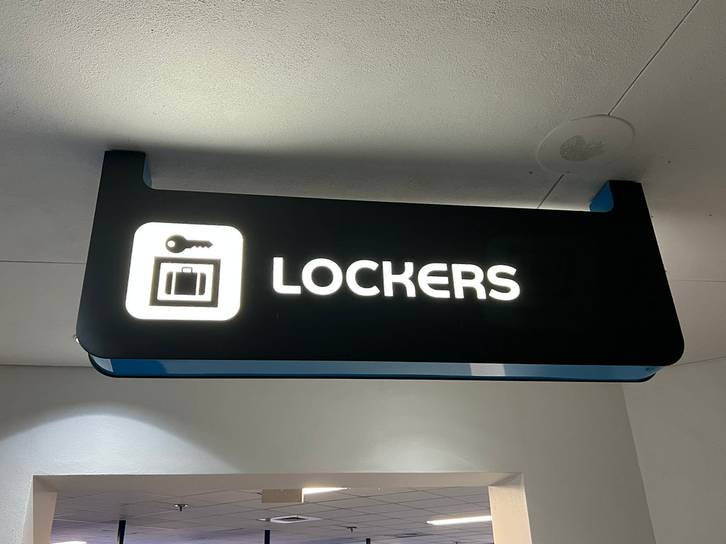 "Lockers" Sign