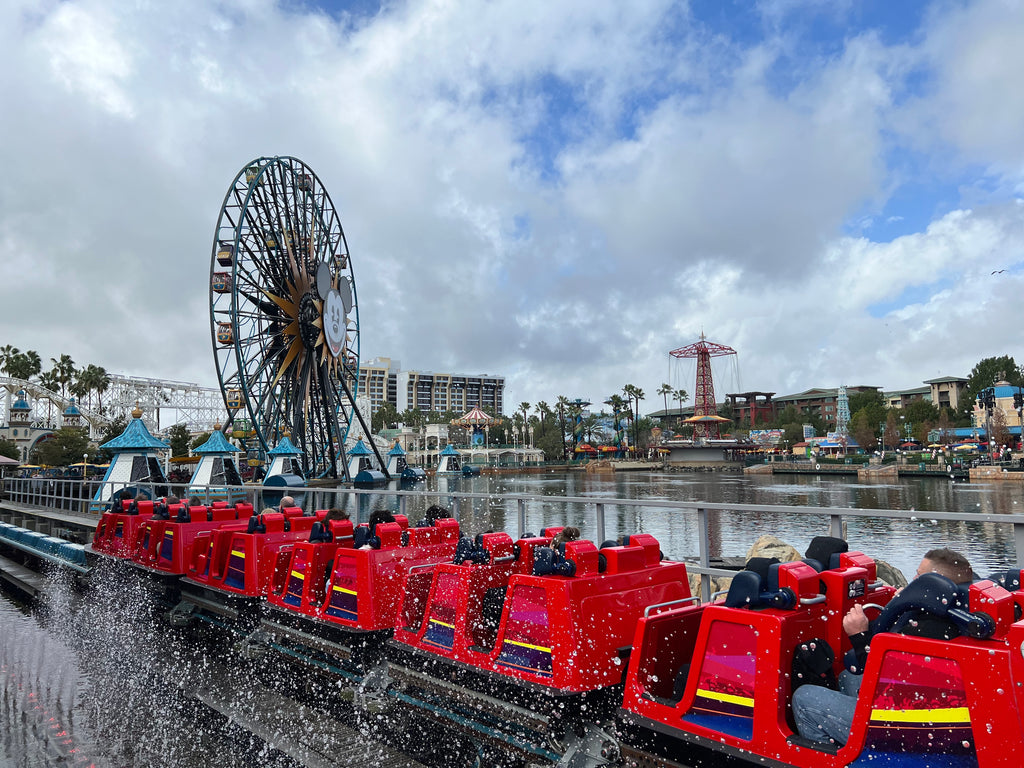 Incredicoaster launching and Pixar Pier Overview