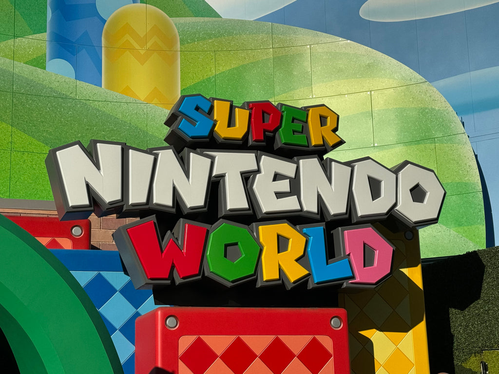Super Nintendo World Sign