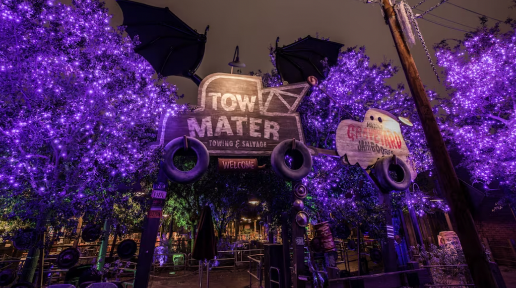 Tow Mater Ride Themed To Halloween