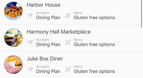 carowinds dining plan restaurants in app