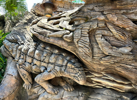 many animals carved into tree of life