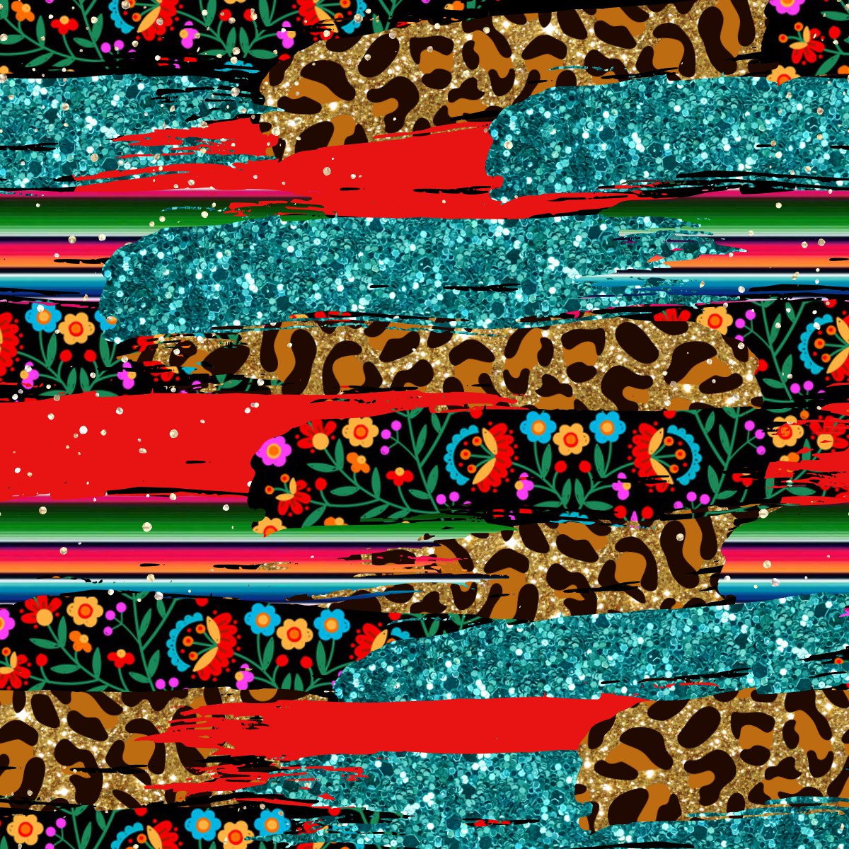 dark leopard serape brush strokes 12x12 patterned vinyl sheet