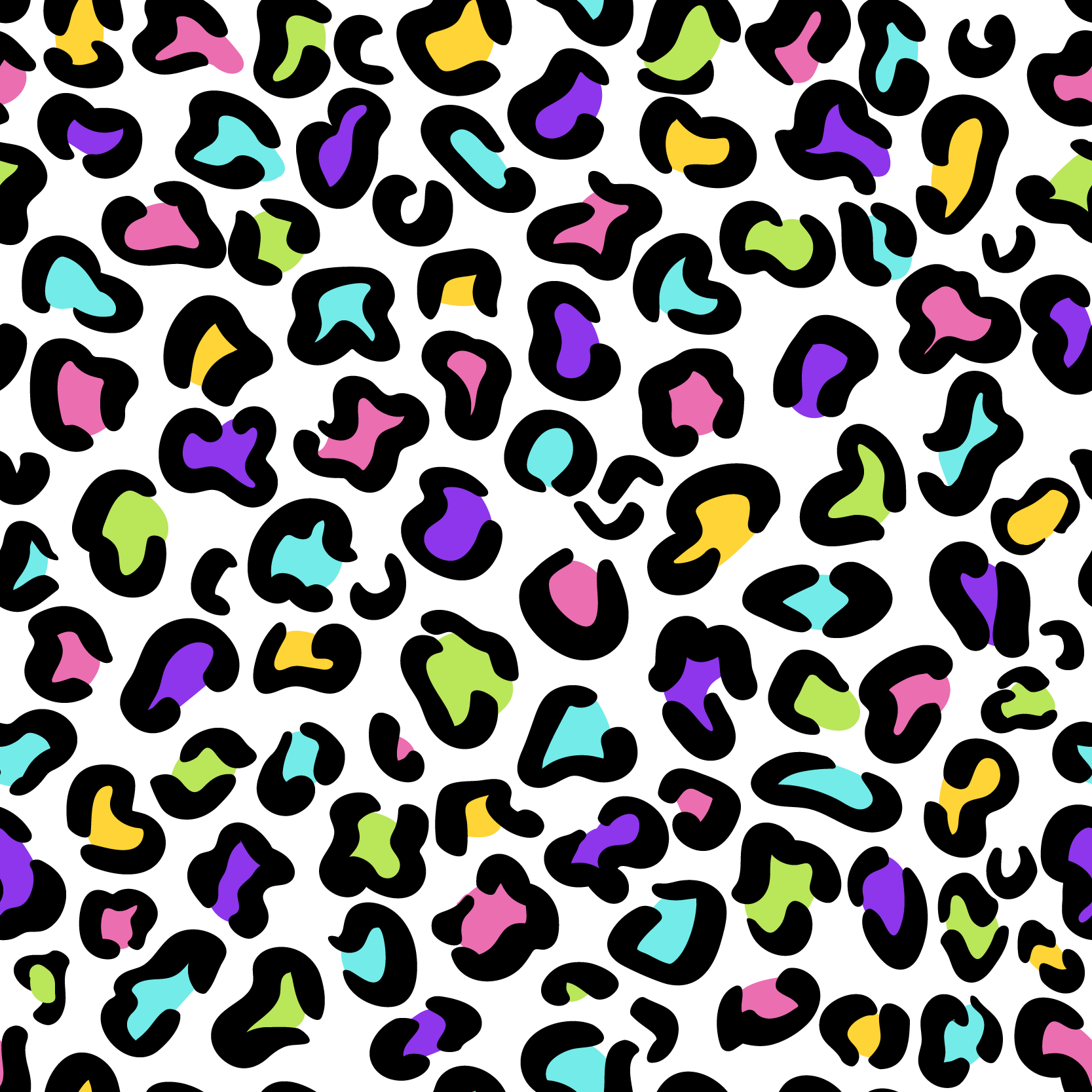 Rainbow Leopard Spots 12x12 Patterned Vinyl Sheet - iCraftVinyl