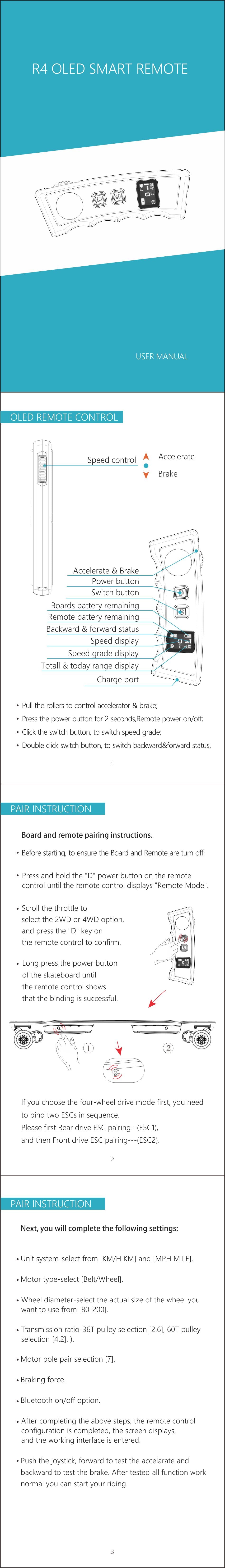 vestarboard R4 4wd remote manual