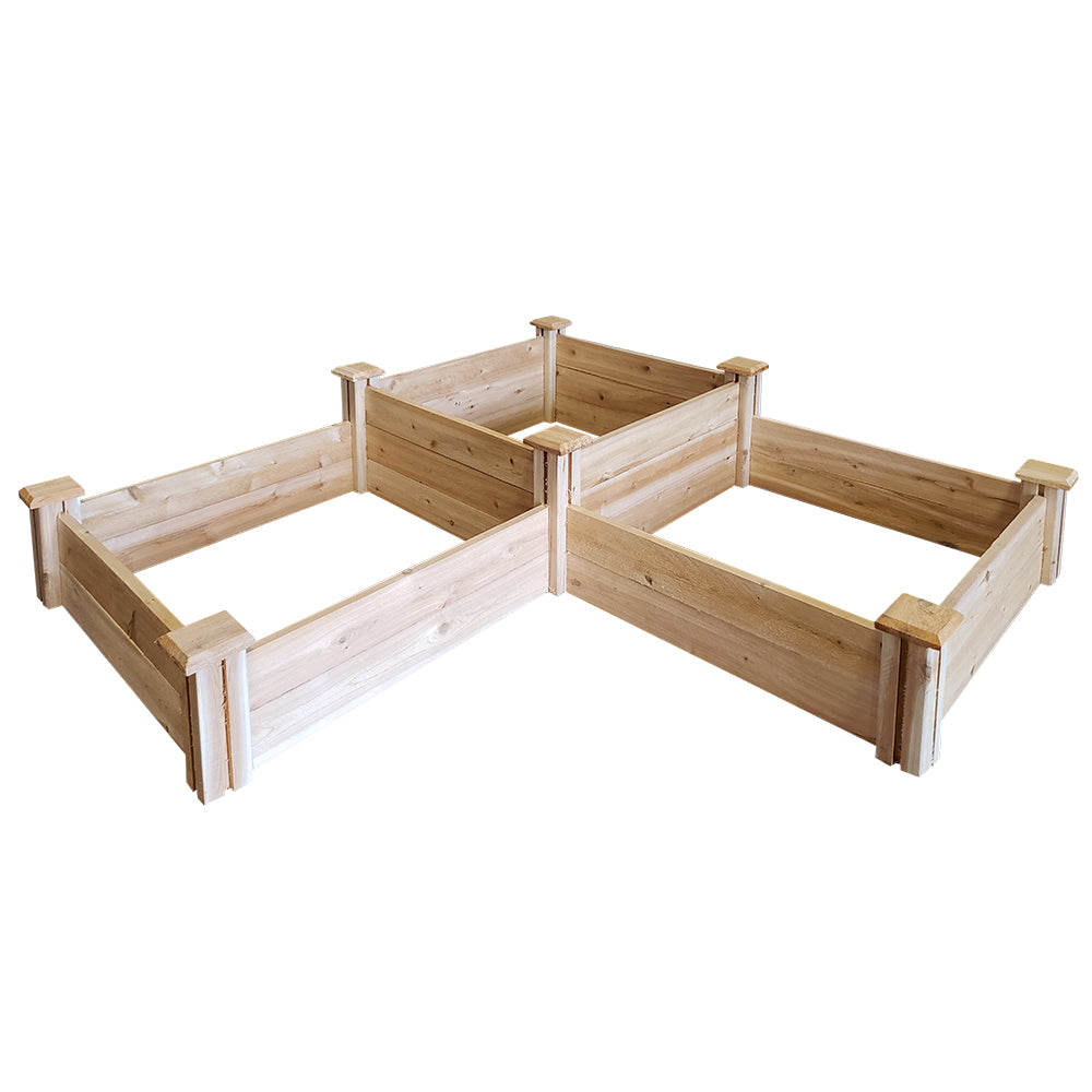 Cedar Raised Garden Bed 2 Tiered 2 Ft X 6 Ft Rc264s4t Greenes