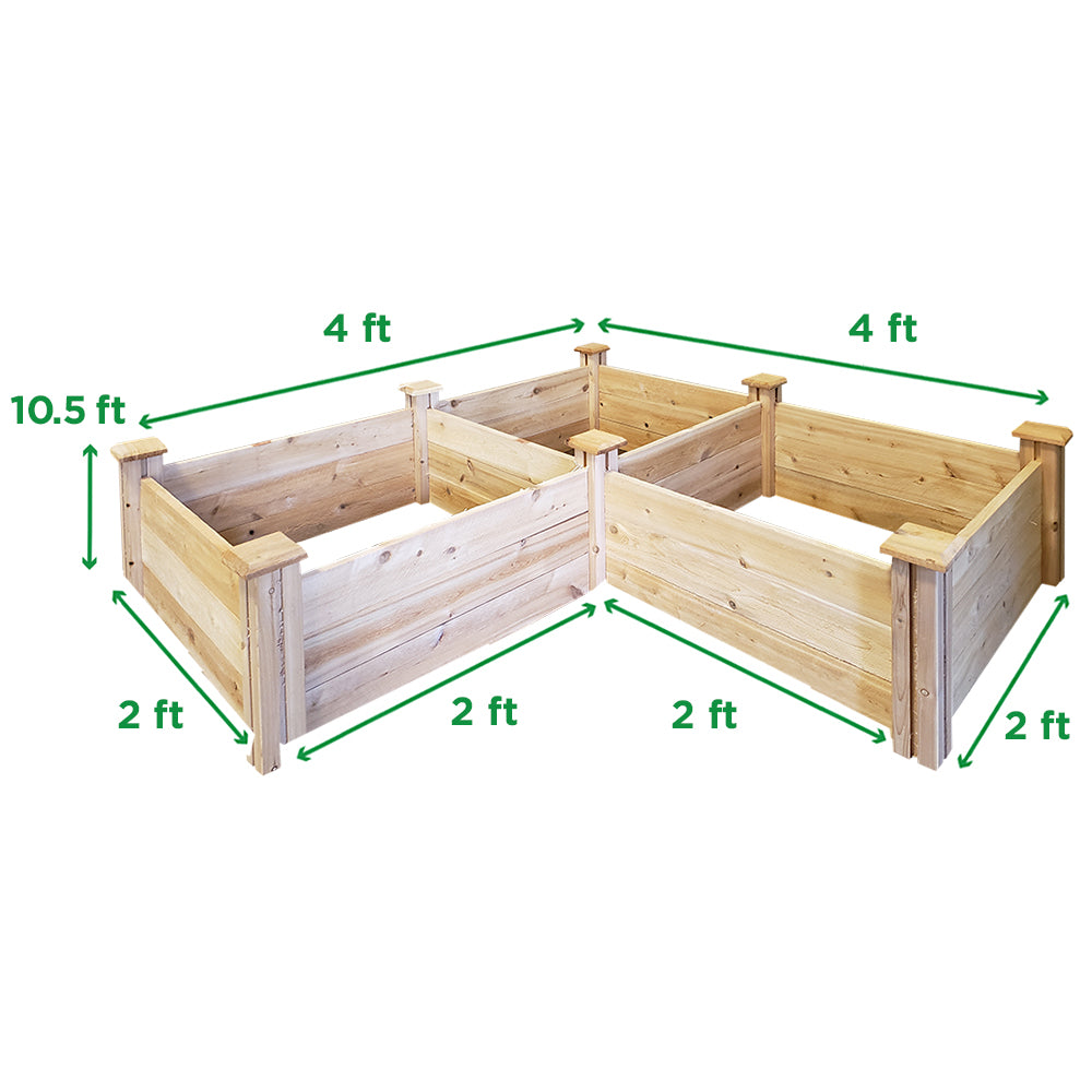 Cedar Raised Garden Bed 2 Ft X 6 Ft X 10 5 In Rc268t Greenes