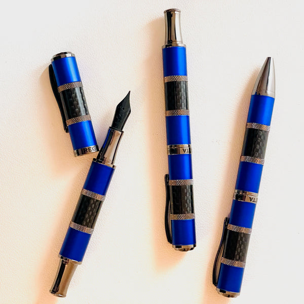Playing with the Monteverde Regatta Sport Blue Fountain Pen, Rollerbal - Pen  Boutique Ltd