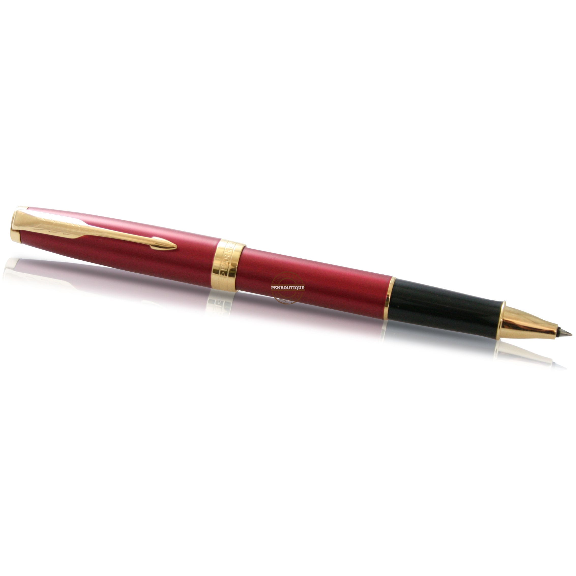 is er Adviseur temperatuur Parker Sonnet Red Lacquer with Gold Trim Rollerball - Pen Boutique Ltd