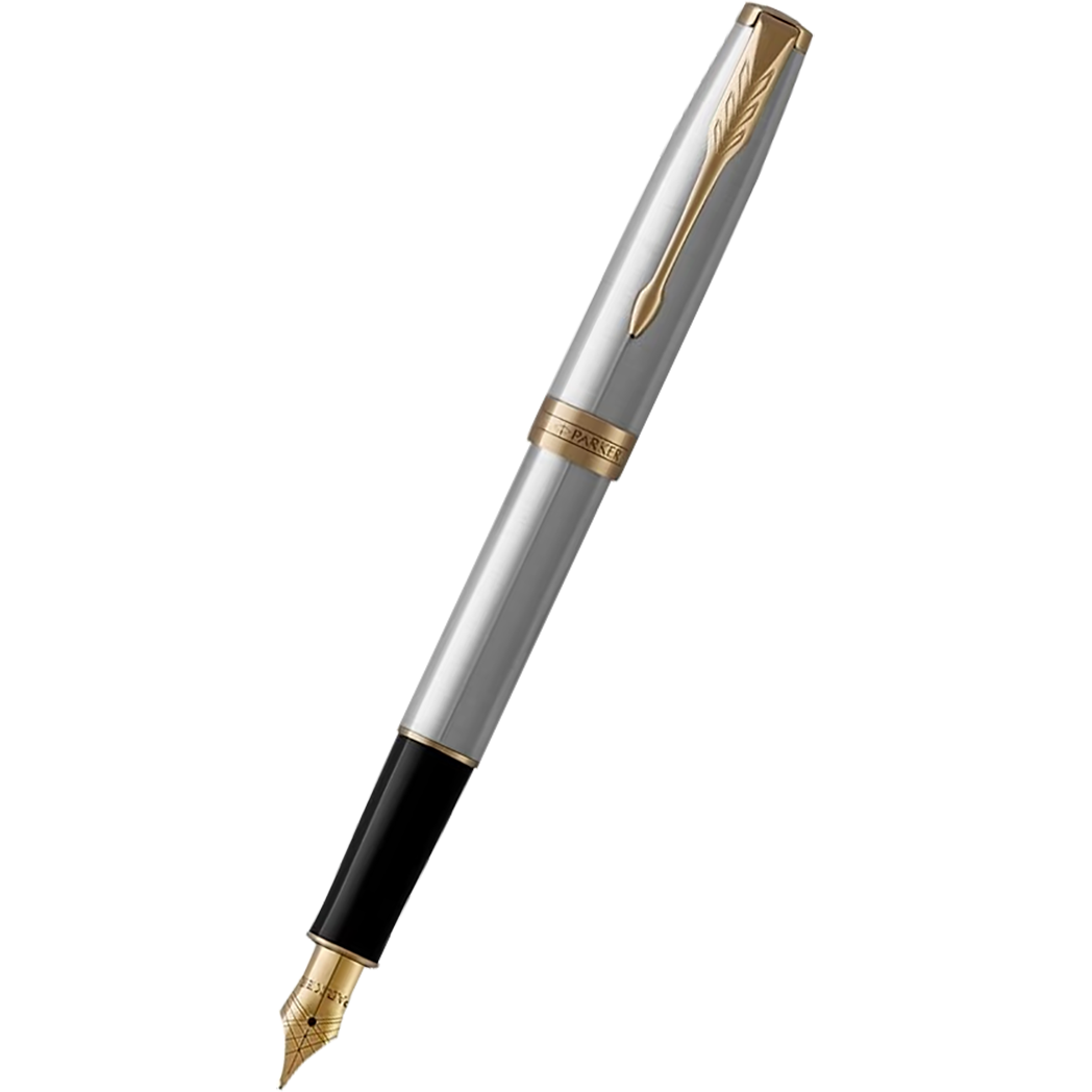 Parker Sonnet Fountain Pen - Stainless Steel - Palladium Trim