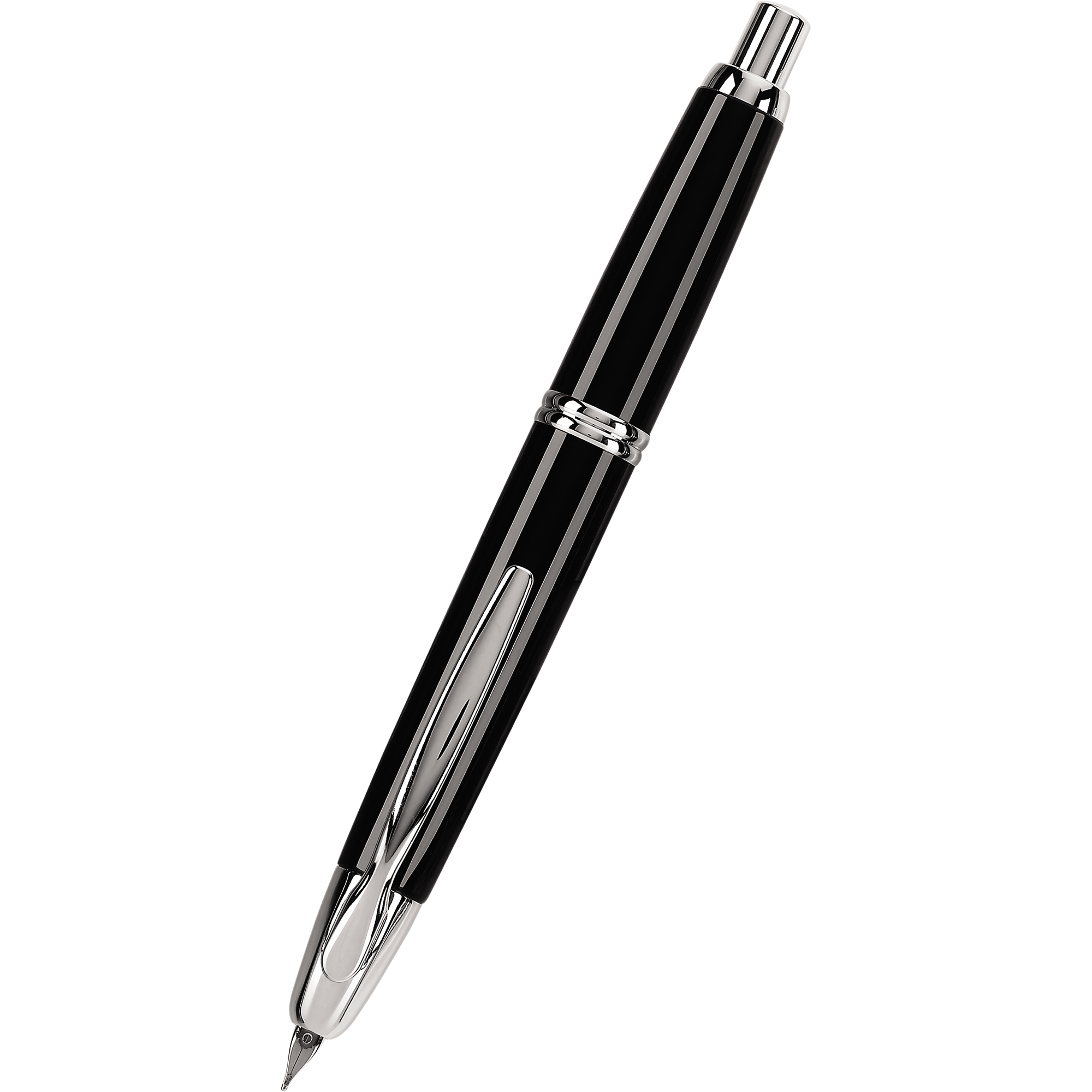 Pilot Vanishing Point Converter with Nib - Rhodium - Pen Boutique Ltd