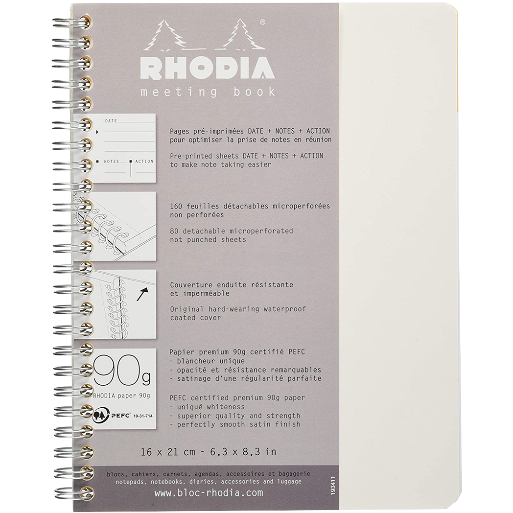 Rhodia A4 Meeting Book- Black