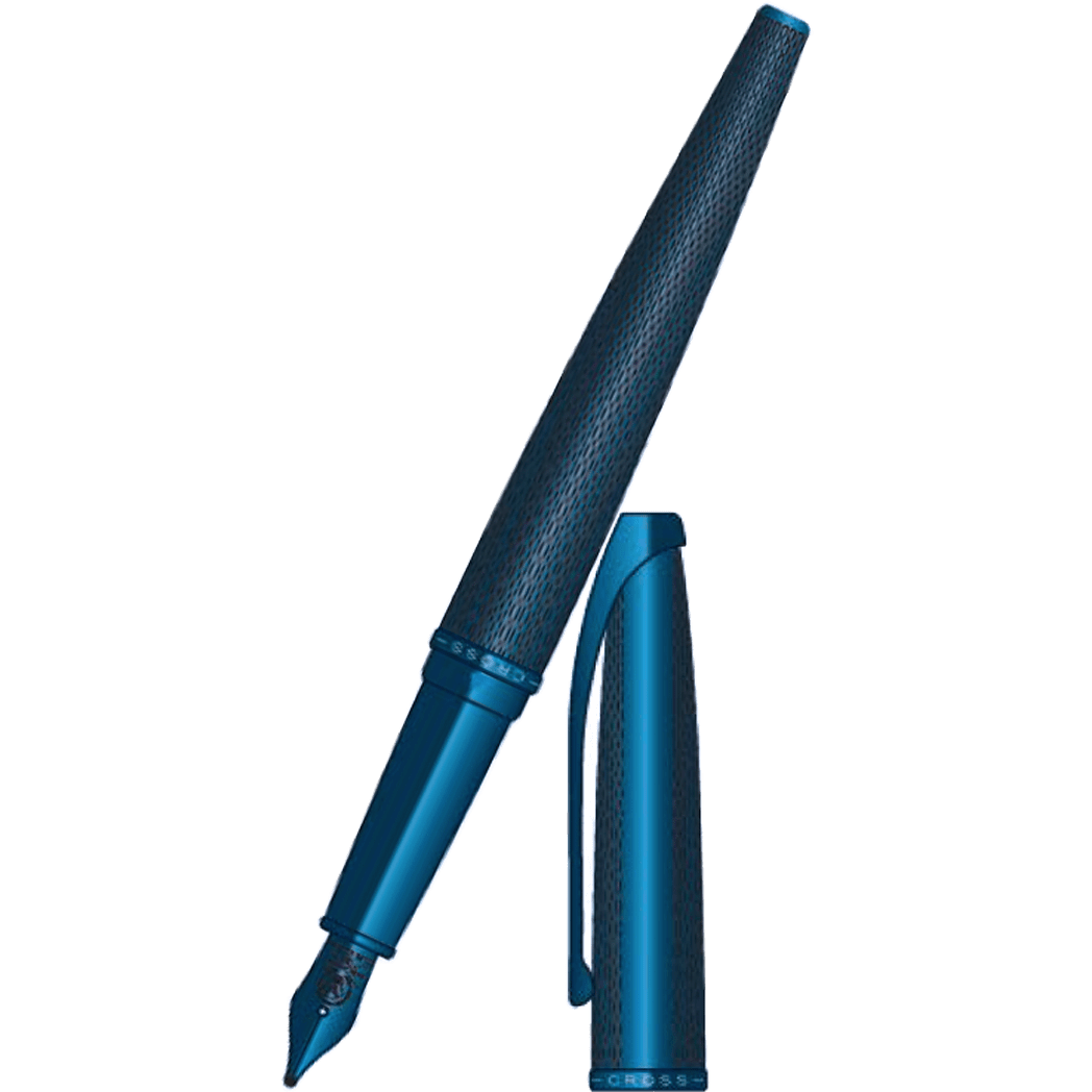 vreemd exotisch Geld lenende Cross ATX Fountain Pen - Dark Blue - Pen Boutique Ltd