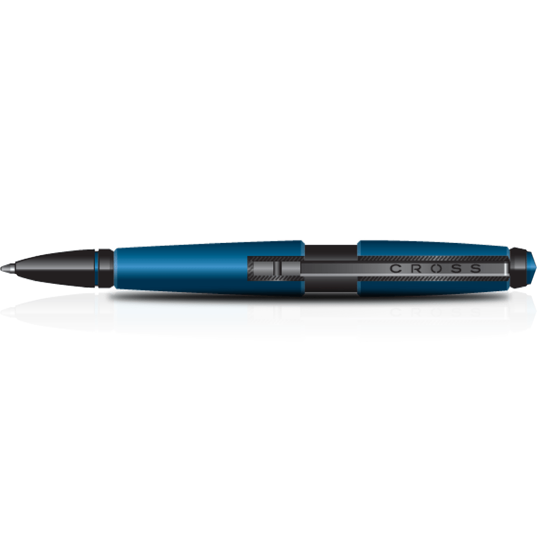 easy writer matte black and blue lacquer ballpoint pen set