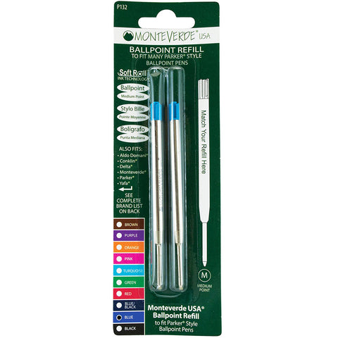 PARKER recharge bille Quinkflow, pointe large, bleue, blister X 1