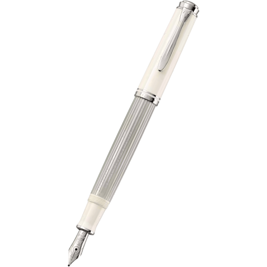 Presentator geur cassette Pelikan Souveran Fountain Pen - M405 Silver-White - Pen Boutique Ltd