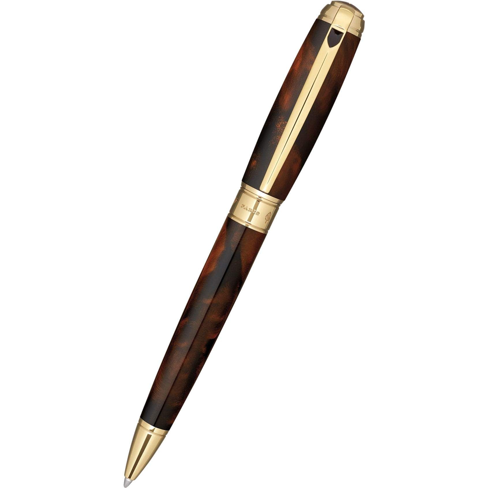 Gehakt Draaien handboeien S T Dupont Atelier Line D Ballpoint Pen - Brown - Large - Pen Boutique Ltd