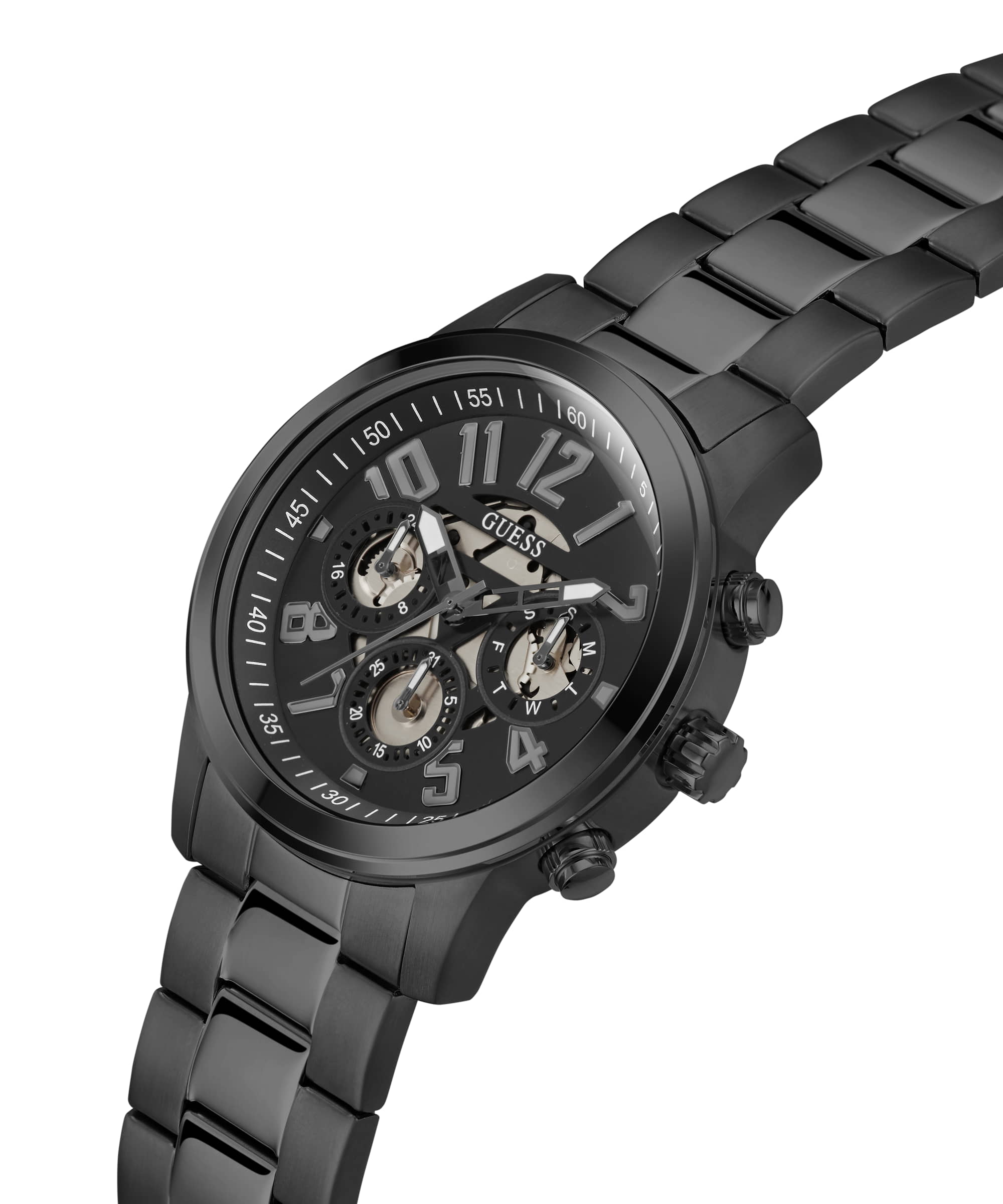 Black Dial - GW0487G Case Watches – Guess Multi-Function Watch Men Just Circuit Round