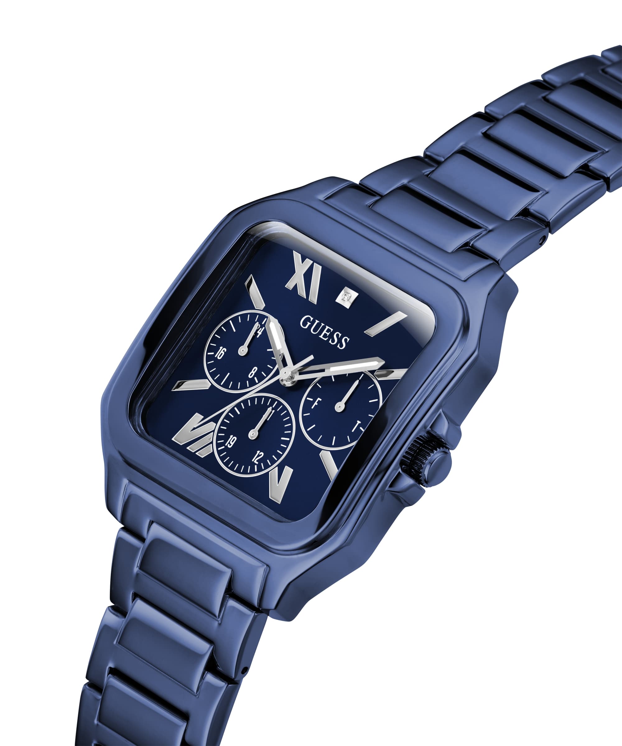 Watch Multi-Function Case Dial GW0202 - Tonneau Men Just Phoenix Blue Guess Watches –