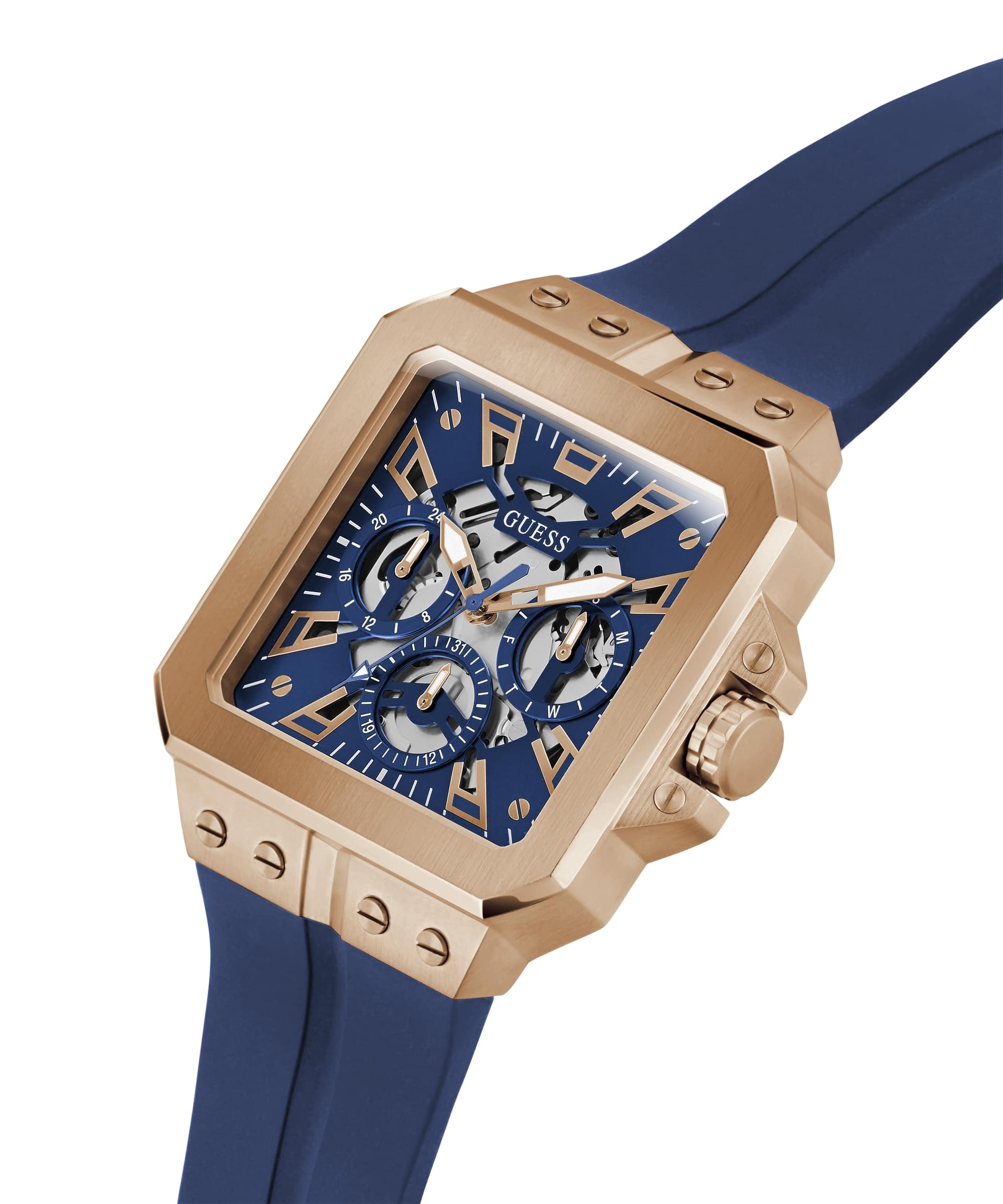 Watches Phoenix Blue Just Multi-Function Guess Watch GW0202 Tonneau – Men Case Dial -