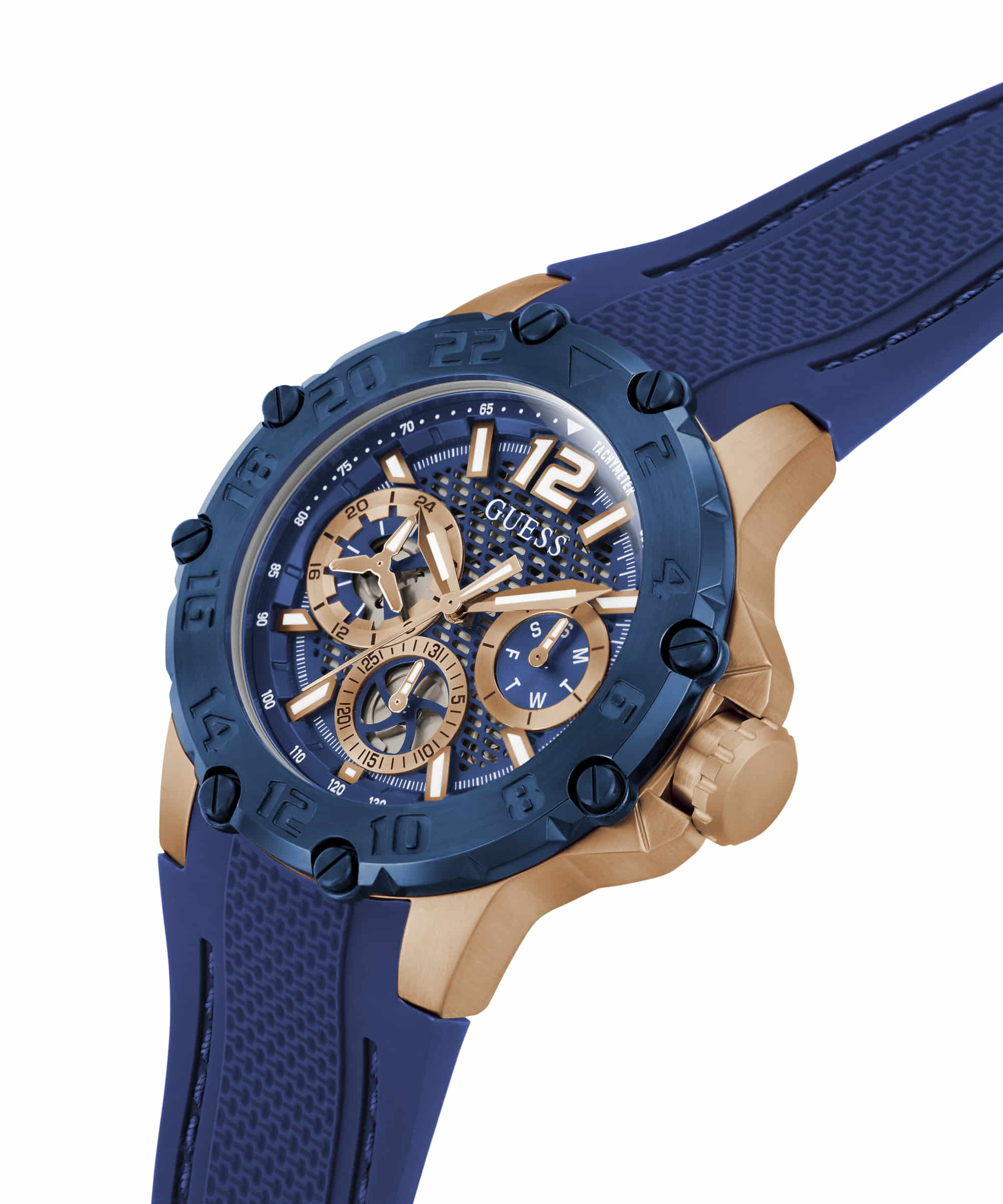 Guess Phoenix Blue Dial Tonneau Case Multi-Function Men Watch - GW0202 –  Just Watches