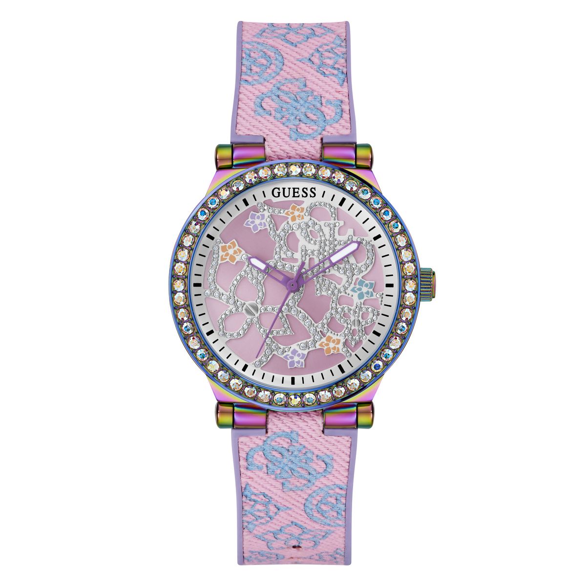 Guess Lotus Pink Round Dial Quartz Analog Women Watch