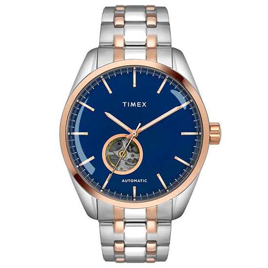 Timex E Class Blue Dial Men's Automatic Watch - TWEG17506 – Just Watches