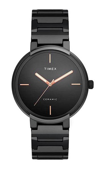 Timex Ceramic Wrist Watch Black Dial Men's Watch - TWEG21202 – Just Watches