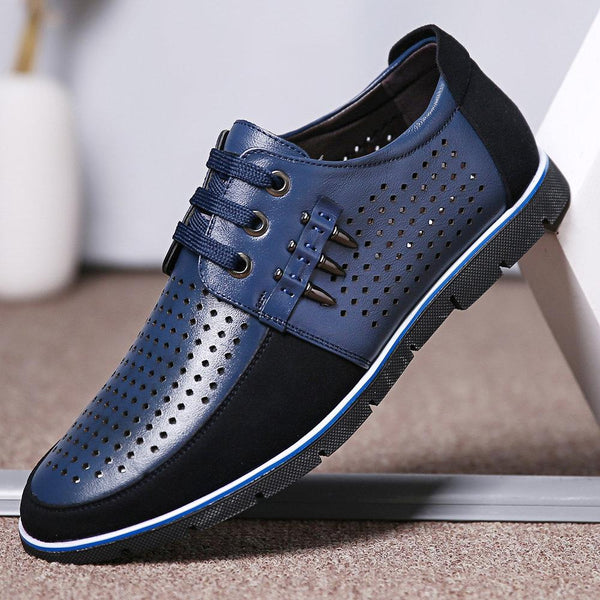 2020 Men's Genuine Leather Hole Breathable Soft Casual Shoes(Buy 2 Get ...