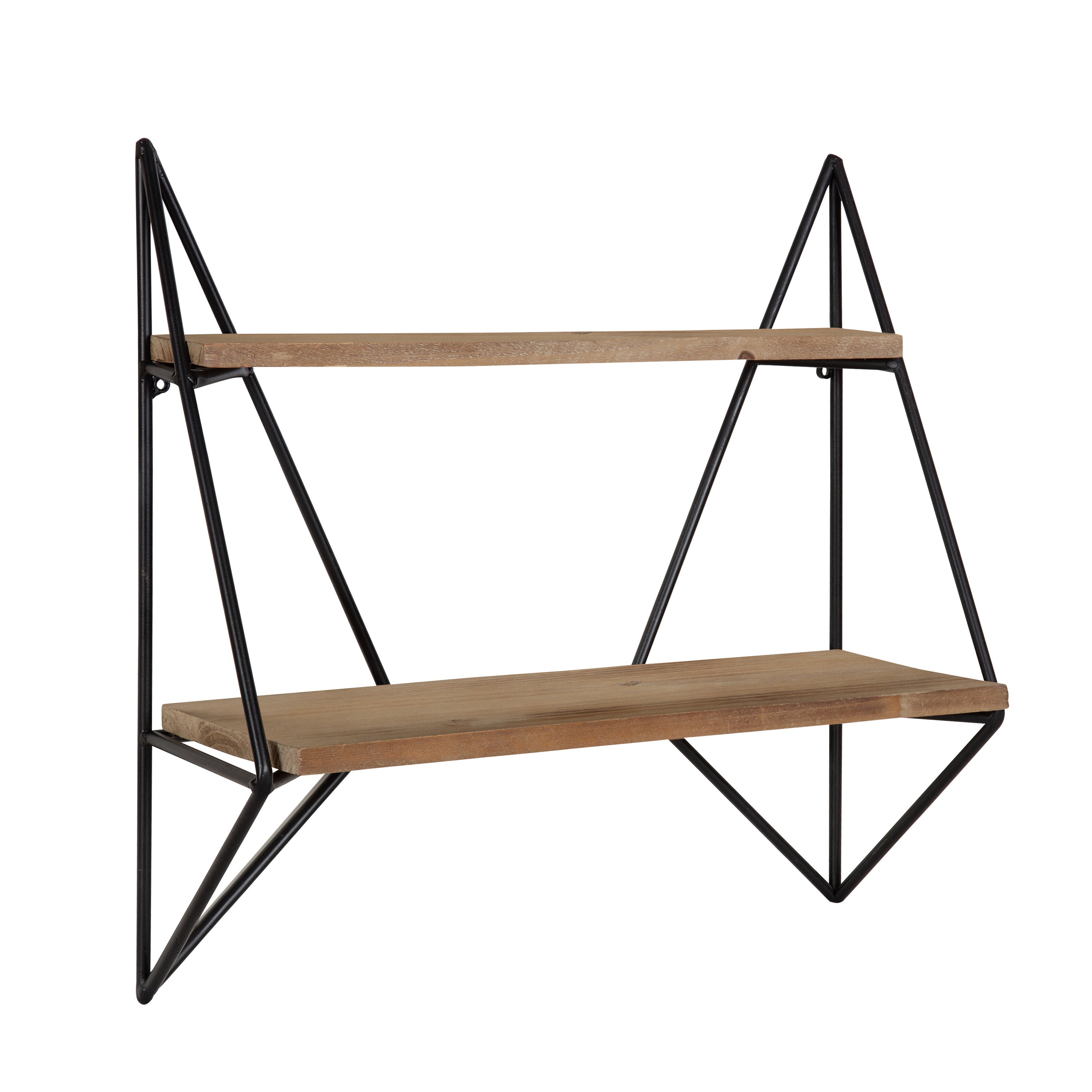 Kate and Laurel Walters Wood and Metal 3-Tier Shelving - 21x32 - Black