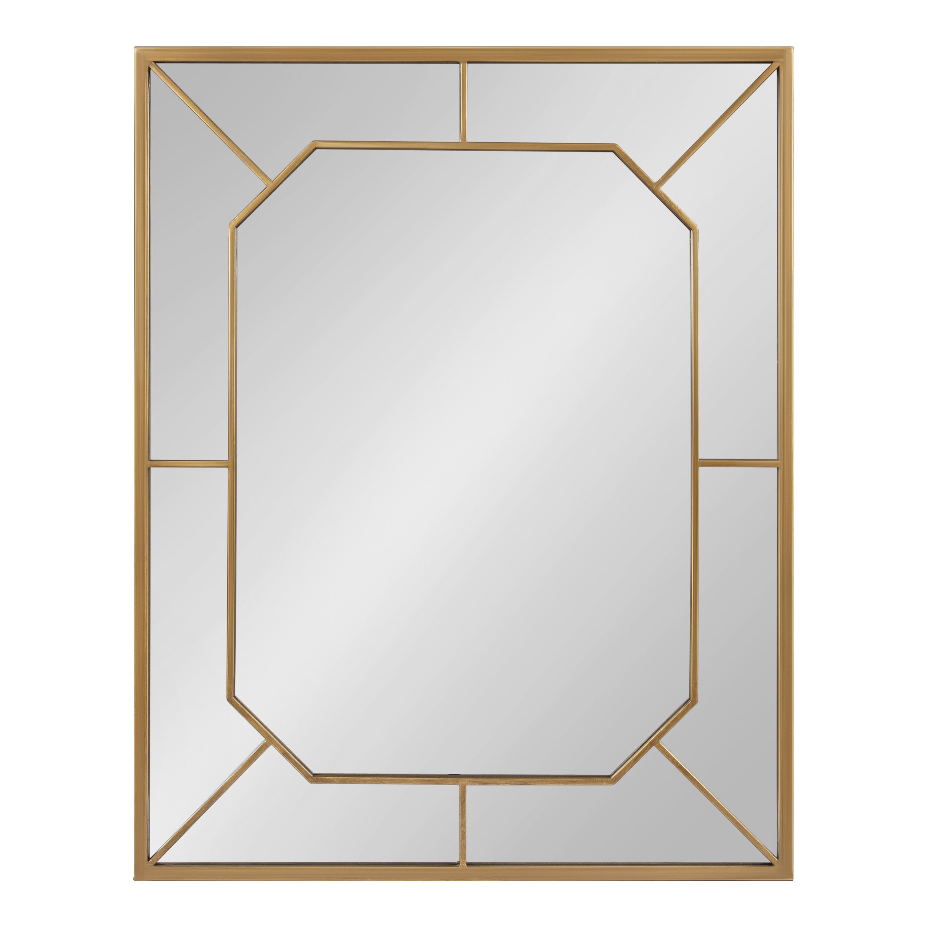 Kate And Laurel Ardithe Geometric Decorative Rectangle Mirror, 24 X 30 