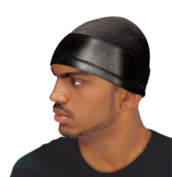 WaveBuilder Seamless Durag, Black, 1 Count 