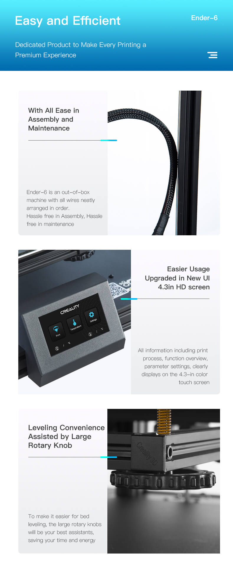 Ender-6 3d printer, creality ender-6 coxey 3d printer