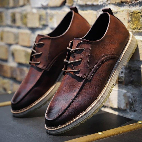 Shoes -  2018 High Quality Fashion Men's Leather Casual Shoes