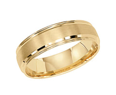 6mm 14K Yellow Gold Engraved Wedding Band